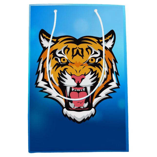 Roaring Tiger Head-25818 Travel Mug Medium Gift Bag (Front)