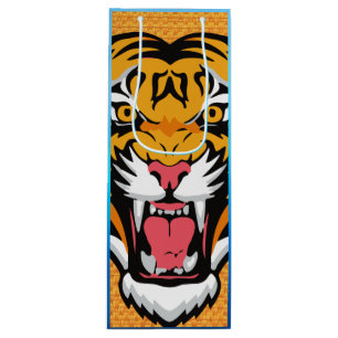 Roaring Tiger Head-25818 Wine Gift Bag