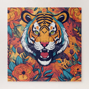 Roaring tiger jigsaw puzzle