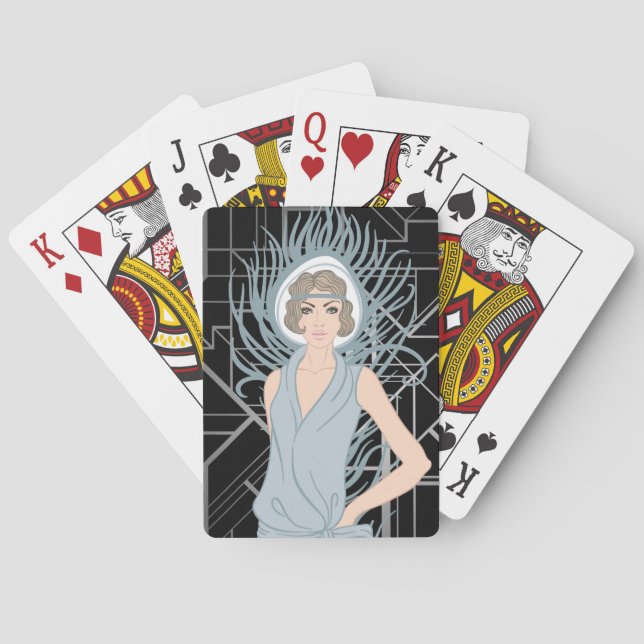 Roaring Twenties Art Deco Bicycle Playing Cards (Back)