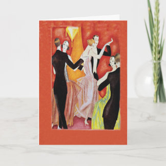 Roaring Twenties Dancing Couples Card