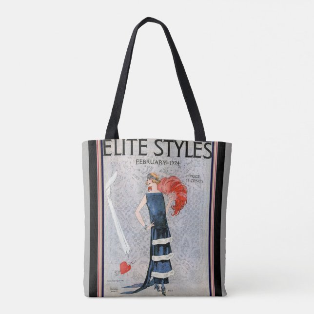 Roaring Twenties Deco Elite Styles Tote Bag (Back)