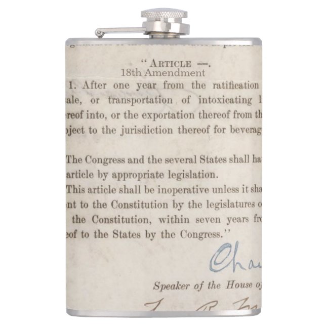 Roaring Twenties Speakeasy Prohibition Hip Flask (Front)