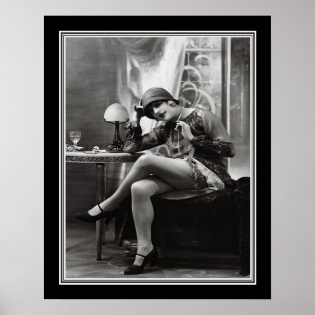 Roaring Twenties Vintage B&W Print 16x20 (Front)