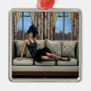 Roaring Twenties Vintage Retro 20th 30th Years Metal Ornament