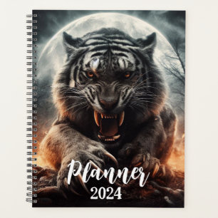 Roaring White Tiger Planner