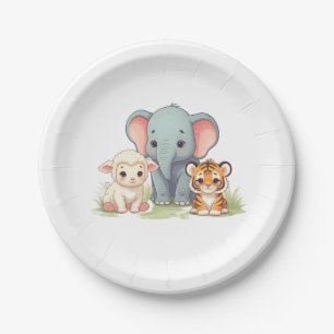 Roaring Zoo Birthday Paper Plate