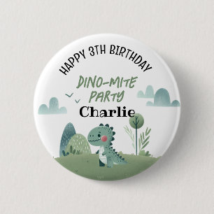 Roarsome Dino Birthday 2 Inch Round Button