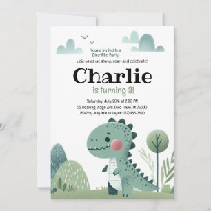 Roarsome Dino Birthday –  Invitation