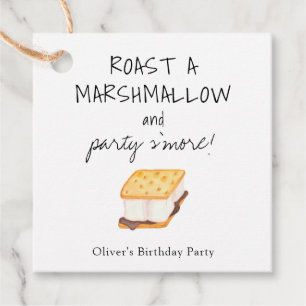 Roast a Marshmallow S'more FavorTag Favour Tags