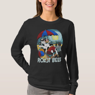 Roast Beef Cow On Beach Vacation Sun Tan For Kids T-Shirt