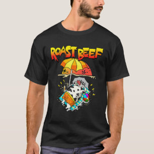 Roast Beef Cow On Beach Vacation Sun Tan Kids Men  T-Shirt