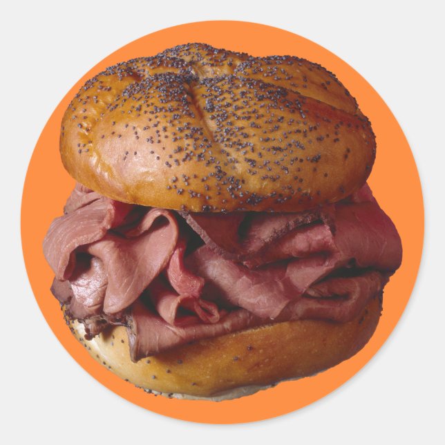 Roast Beef Sandwich Classic Round Sticker (Front)