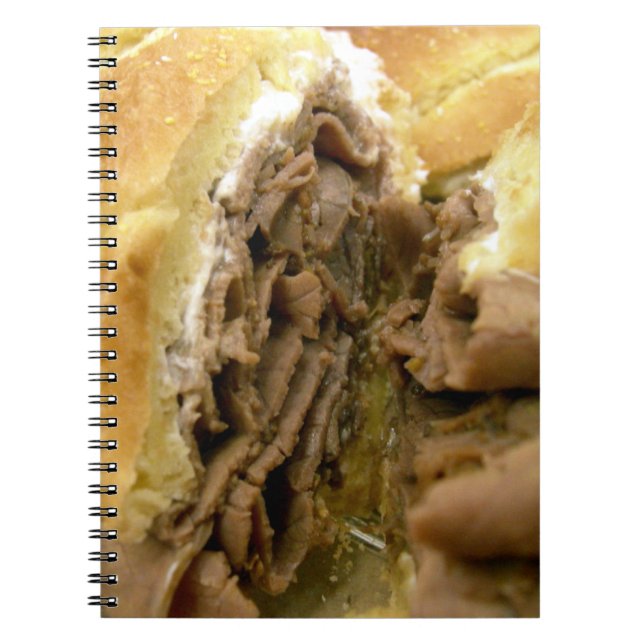 Roast beef sandwich with creamy goat cheese notebook (Front)