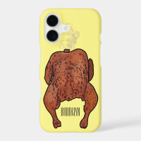 Roast chicken cartoon illustration 