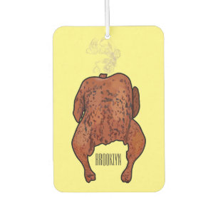 Roast chicken cartoon illustration  air freshener