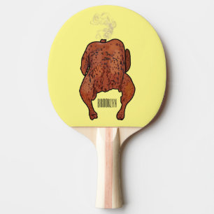 Roast chicken cartoon illustration ping pong paddle