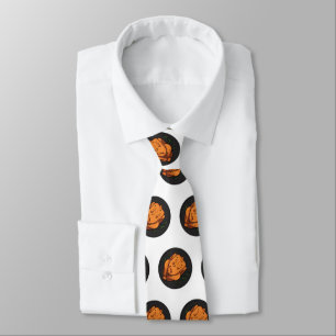 Roast chicken cartoon illustration tie