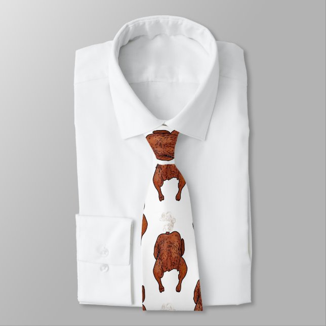 Roast chicken cartoon illustration  tie (Tied)