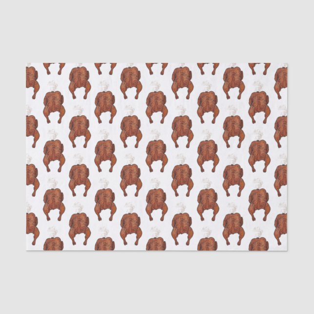 Roast chicken cartoon illustration  tissue paper (Front)