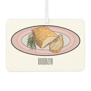 Roast pork belly cartoon illustration  air freshener