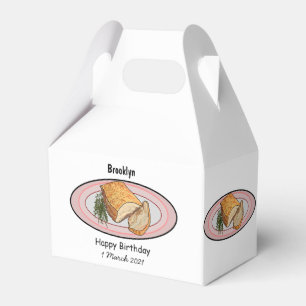 Roast pork belly cartoon illustration  favor box