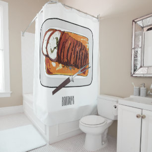 Roast turkey breast cartoon illustration