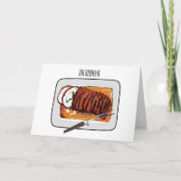 Roast turkey breast cartoon illustration 