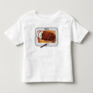 Roast turkey breast cartoon illustration  toddler t-shirt