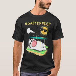 Roastbeef Tanning Cow On The Beach Calf  Vacationi T-Shirt