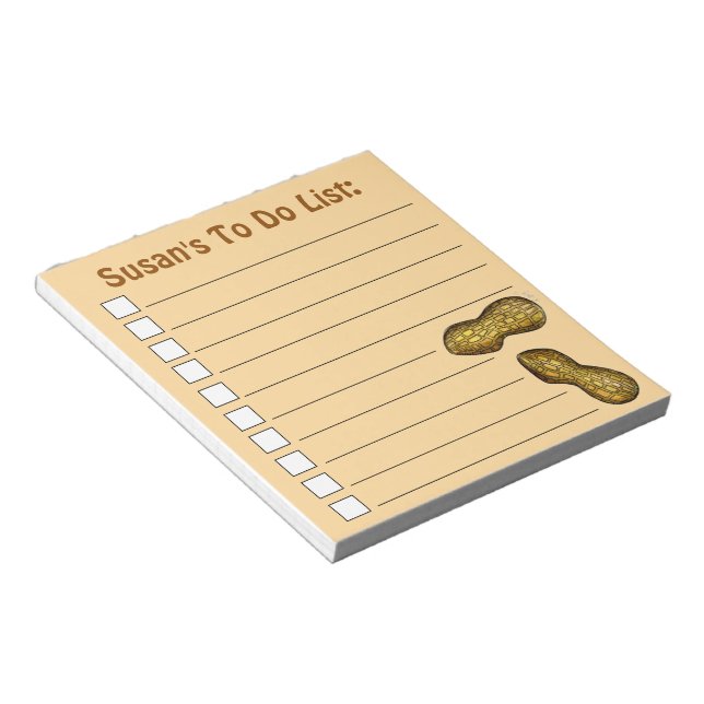 Roasted Ballpark Peanuts Nuts To Do List Notepad (Angled)