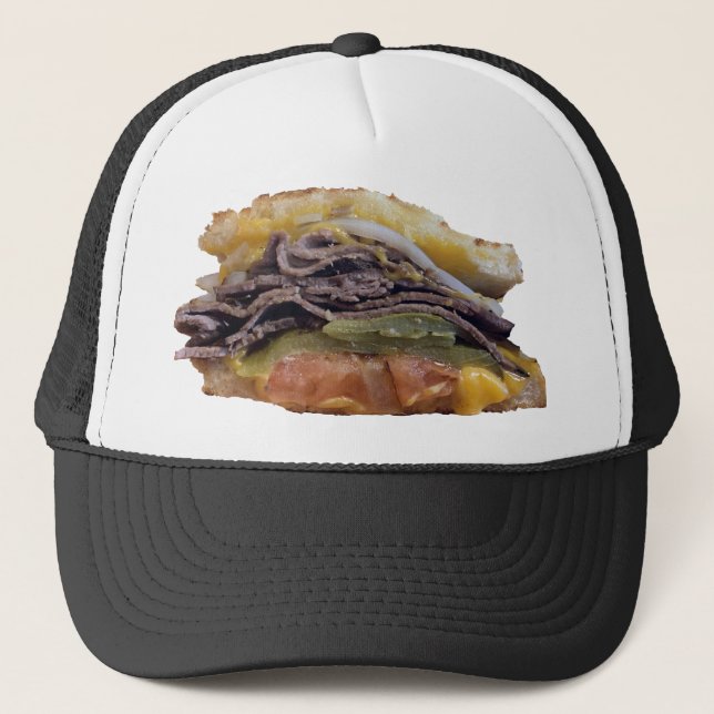 ROASTED BEEF ORTEGA SANDWICH TRUCKER HAT (Front)