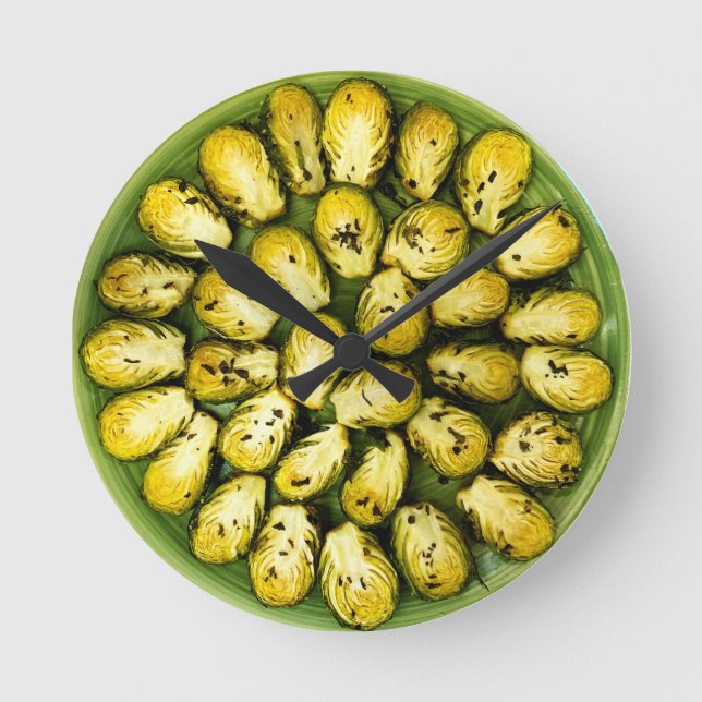 Roasted Brussels Sprouts Round Clock (Front)
