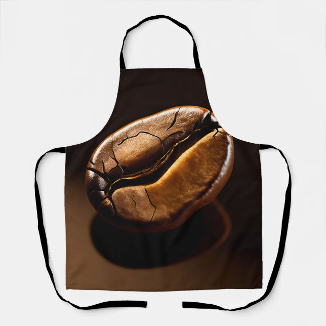 Roasted Coffee Bean Macro Closeup Apron (Front)