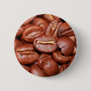 Roasted Coffee Beans 2 Inch Round Button