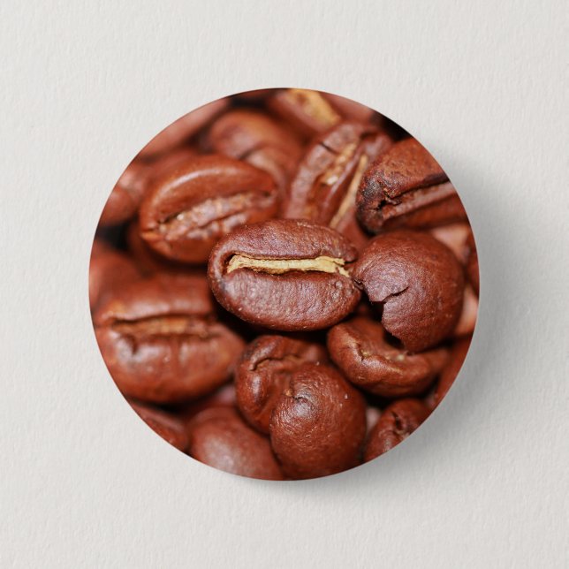 Roasted Coffee Beans 2 Inch Round Button (Front)