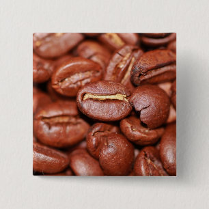 Roasted Coffee Beans 2 Inch Square Button