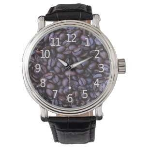 Roasted Coffee Beans Acrylic Artwork Watch