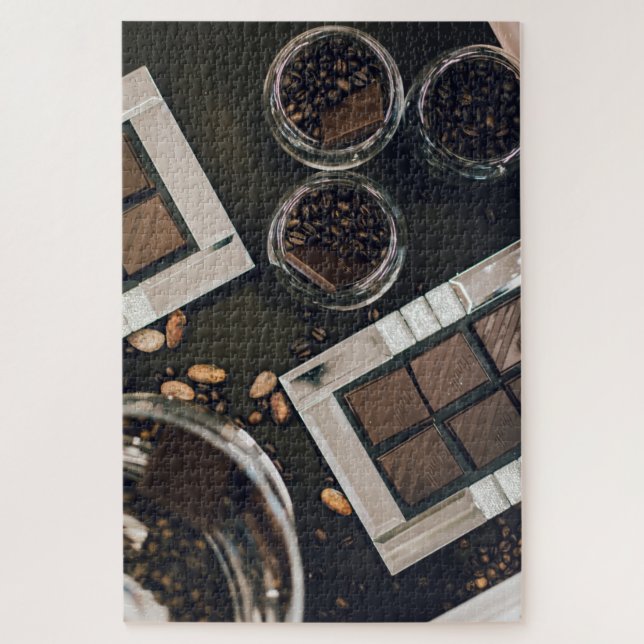 Roasted Coffee Beans & Dark Chocolate Jigsaw Puzzle (Vertical)