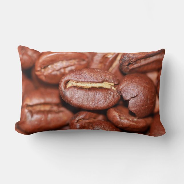 Roasted Coffee Beans Lumbar Pillow (Front)