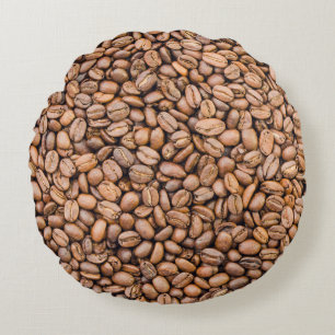 Roasted Coffee Beans: Organic Full Frame Round Pillow