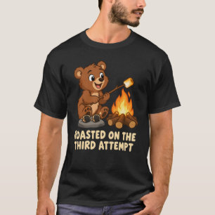 Roasted on the Third Attempt Bear Cub Marshmallow T-Shirt