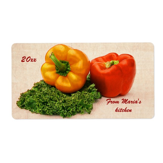 roasted peppers canning labels (Front)