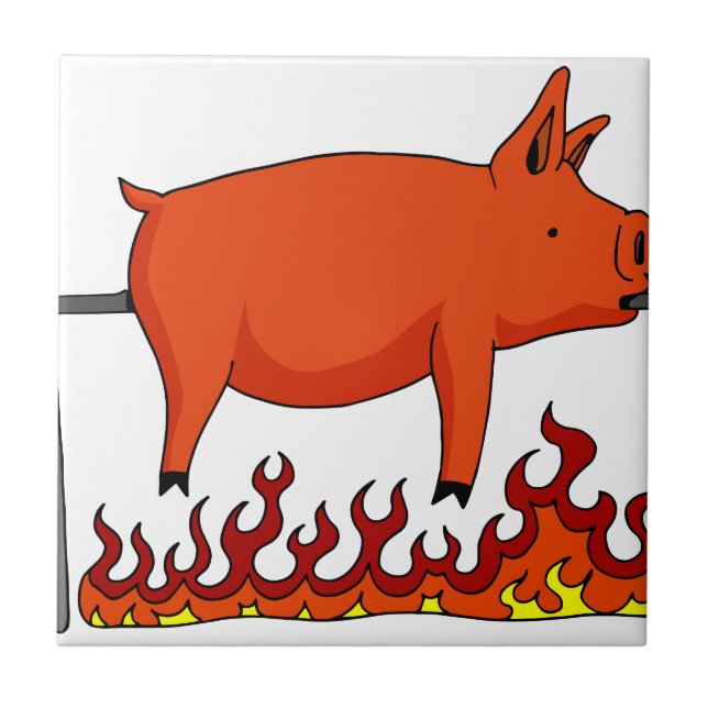 Roasted Pig on a Spit Tile (Front)