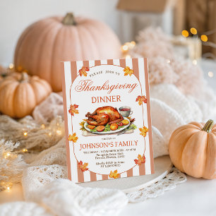 Roasted Turkey Thanksgiving Dinner Invite