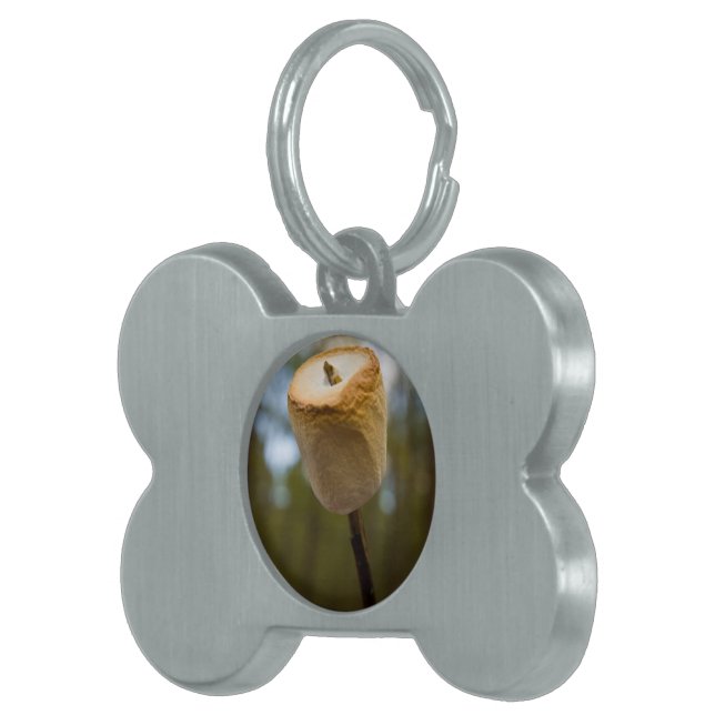 Roasting Marshmallows Pet ID Tag (Front Right)