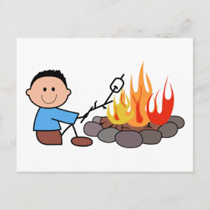 Roasting Marshmallows Postcard