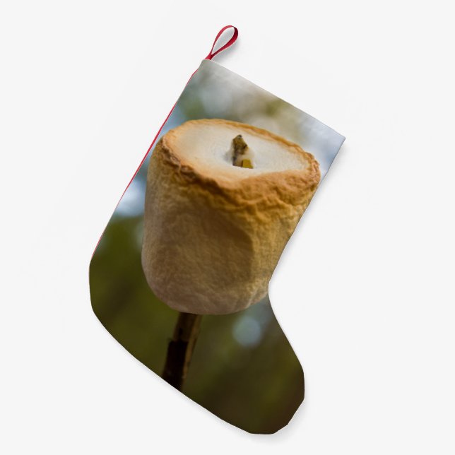 Roasting Marshmallows Small Christmas Stocking (Front (Hanging))