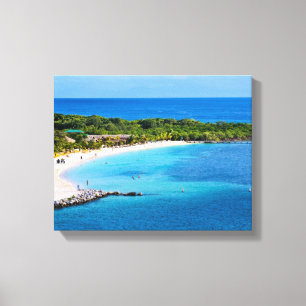 Roatan Beach Wrapped Canvas Print