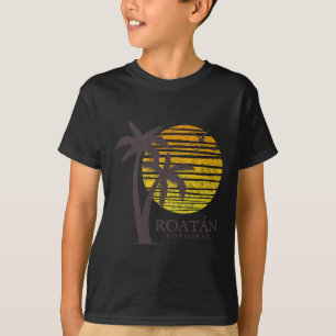 Roatan Honduras Colorful Beach Sunset Boys Girls S T-Shirt